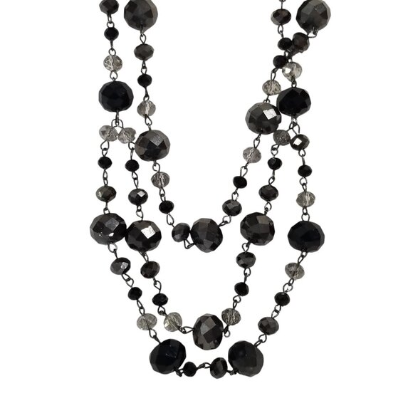 Crystal Necklaces x 2 Super Sparkly Iridescent Jewelry Blue, Green and Browns - Picture 3 of 15